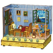 Kit Maquette Sonore La Chambre de Vincent 18x14.5x15.4 cm TQ401 6 Effets sonores Vincent's Bedroom Miniature 3D