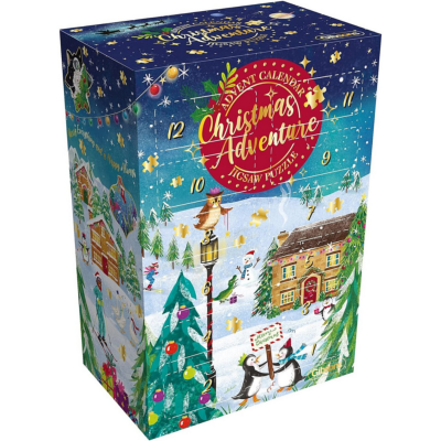 Calendrier de l'Avent 24 Puzzles Christmas Adventure 42 à 60 pièces 24 Déco à suspendre Gibsons