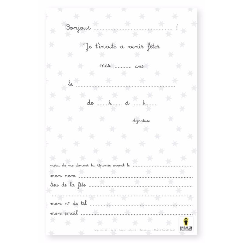 Lot 8 Cartes D Invitation Anniversaire Petite Chouette Jolie Carte L Atelier Chez Soi