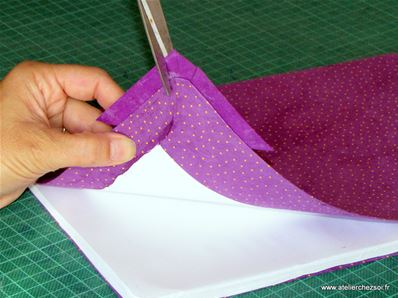 Tuto DIY cahier papier déco - décoration des angles