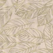 Papier népalais motifs Fontainebleau Grandes Feuilles Doré sur Naturel 50x75 cm