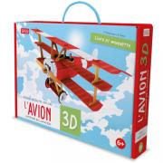 L'Avion Baron rouge en carton à construire Maquette 3D et Livre Sassi Junior
