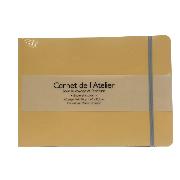 Carnet Souple Elastiqué Vanille 14x20cm 160 pages vélin 90g  L'Atelier du Papier