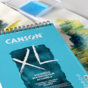 Album Canson XL Papier Aquarelle A5 300g 20 feuilles 15x21 cm Spirale Grain Fin