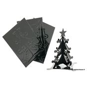 Lot de 2 Sapins en carton Noir 29 et 15 cm Cocorikraft