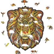 Puzzle en Bois Lion Majestueux 120 pièces 28x24 cm S Coffret Bois Creatif Wood