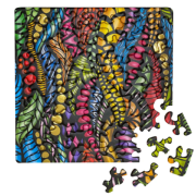 Mini-Puzzle Q11-1 Casse-tête Gold Feuilles 72 pièces 12.5x12.5 cm Curiosi
