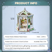 Kit Maquette Kiosque Fleuri Windsor 19x17x21 cm Windsor Flower House Cutebee