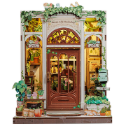 Kit Maquette Green Life Bookshop 18x16x16 cm CWGC203 Librairie Verte 3D avec Vitre anti-poussière Cutebee