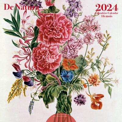 Calendrier mural 2024 De Natura 12 illustrations 16 mois 30X30 cm Ed Desastre
