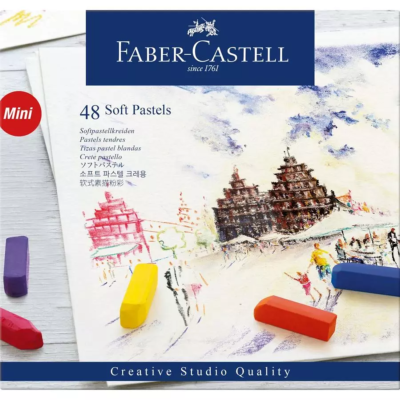 Pastels Tendres Carrés Boite 48 demi-pastels Creative Studio Faber Castell