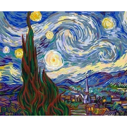 Peinture par numéros Nuit étoilée Van Gogh Tableau 40x50 cm Figure d'Art
