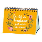 Livre cadeau 52 messages Hello le Bonheur Livre Chevalet 16 x 13 cm Art Grafik