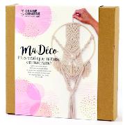 Kit Macramé Suspension Cercle en Bambou Coton Ecru Graine créative