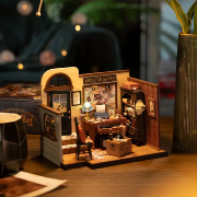 Kit Maquette Bois Miniature Mose's Detective Agency 13x16x20 cm DG157 Rolife