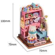 Mini-Kit Maquette Bois Maison miniature Salle de Jeu Lovely Room 7x7x9 cm DS027 Rolife