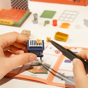 Mini-Kit Maquette Bois Maison miniature Cuisson du Pain Diy Bread 7x7x9 cm DS029 Rolife