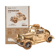 Maquette Bois Voiture Ancienne 16cm Puzzle 3D de 167 pièces TG504 Rolife
