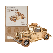 Maquette Bois Voiture Ancienne 16cm Puzzle 3D de 167 pièces