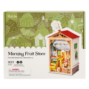 Kit Maquette Bois Ville miniature Boutique Primeur Morning Fruit Store 8.5x6.2x15.3 cm