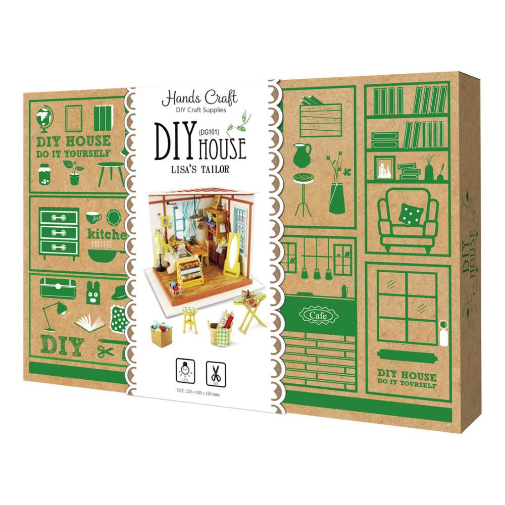 Maison de rêve en kit carton à colorier et à monter sans colle - 34 pièces  - 26 x 18 x 19 cm TODO - Kit maquettes céramique - Creavea