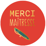 Magnet rond 56mm Petits Messages Merci Maîtresse Rouge Le Magnet Français