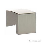 Bouton de meuble carré whale aluminium 21 mm