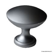 Bouton de meuble rond zamak chrome mat Ø30