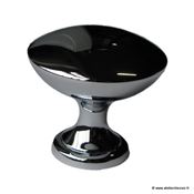 Bouton de meuble rond zamak chrome brillant Ø30