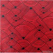 Papier népalais Lokta Foulard noué Rouge Feuille 50x75 cm