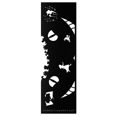 Marque-page Silhouette Alice au Pays des Merveilles 17x5.5cm Noir PerroFeo Workshop