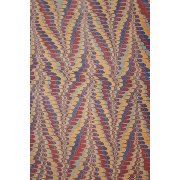 Papier Marbré Indien Coquillage Bordeaux Bleu Or Feuille 50x76cm