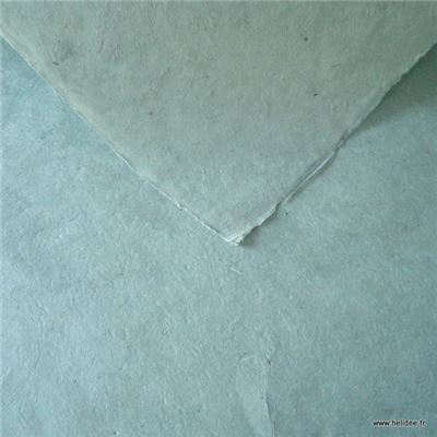 Papier népalais uni couleur Bleu Glacier 50x75 cm