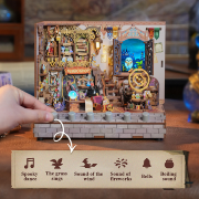 Kit Maquette Sonore La Boutique de Magie 18x14.5x15.4 cm TQ403 6 Effets sonores House Magic Shop Miniature 3D