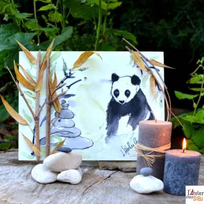 atelier creatif montauban tableau zen bambou panda