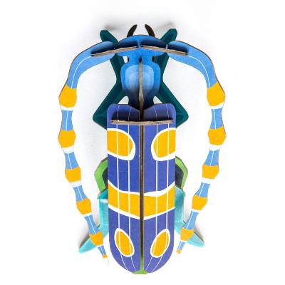 Insecte Coléoptère Rosalia Beetle en carton 15 cm Décoration 3D Studioroof