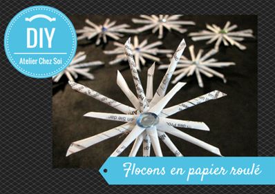 Tuto Déco Flocon Papier roulé - Fiche créative L'Atelier Chez Soi