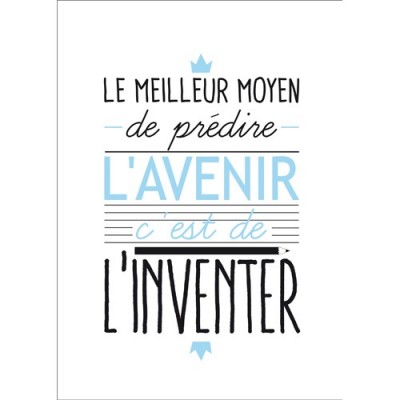 Carte postale Prédire l'avenir c'est l'inventer 15x21 cm Kiub