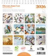 Mini-Calendrier Chevalet 2026 Oiseaux dans l'Art 12 illustrations 14X16 cm Ed du Désastre