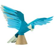 Kit de pliage Prédécoupé Oiseau Perroquet Bleu 53x37x25 Agent Paper