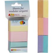 Feuilles à plier pour Origami modulaire 5x3 cm 500 pièces Couleurs Claires ATH Press