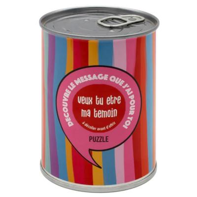 Boîte Puzzle à Message Etre ma Témoin Puzzle 54 pièces Bwat