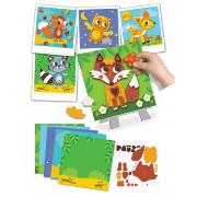 Coffret Portraits en Relief 5 Tableaux Animaux de la Forêt 3 ans Crealign