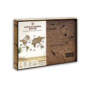 Carte du monde 2D en Bois Taille XS 40x60 cm Creatif Wood