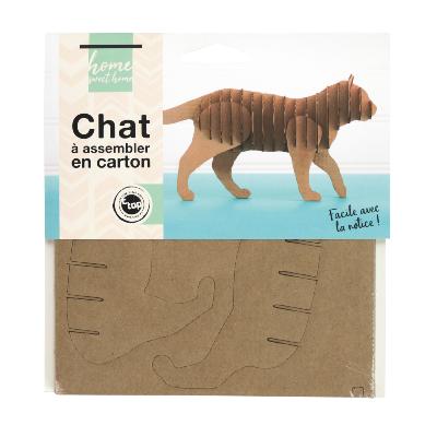 Maquette Chat en Carton à construire 17 x 10 x 5 cm