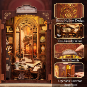 Kit Maquette Book Nook Bookshop Memories 17x12x10 cm Librairie 3D avec Vitre anti-poussière Cutebee