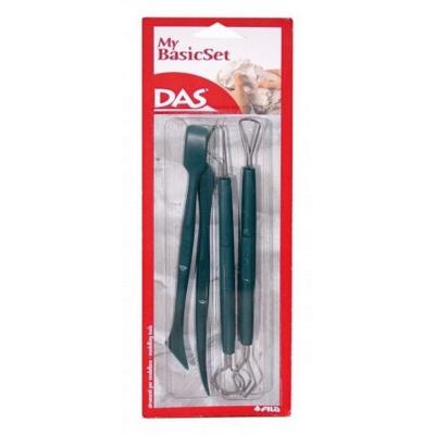 Set 4 Outils pour Modelage 2 Mirettes et 2 Spatules Basic Das