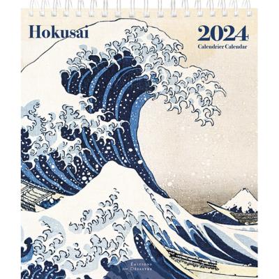 Mini-Calendrier Chevalet 2024 Hokusai 12 illustrations 14X16 cm Ed du Désastre