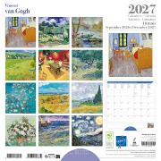 Calendrier mural 2027 Vincent Van Gogh 12 illustrations 16 mois 30X30 cm Ed Desastre