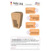 E-Patron PDF meuble en carton - Chevet en carton design Hatika